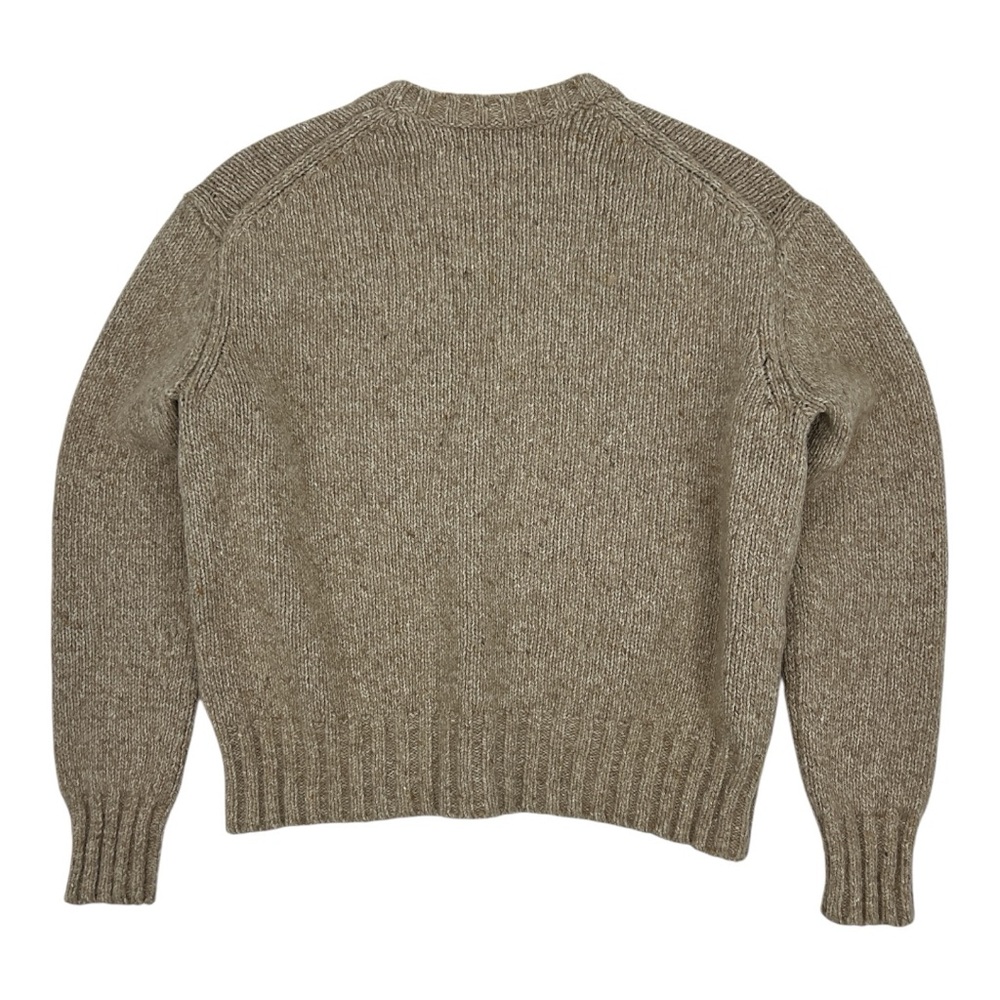 Polo Ralph Lauren Logo Crewneck Wool Blend Sweater Blue & Tan SZ XS - Picture 3 of 13